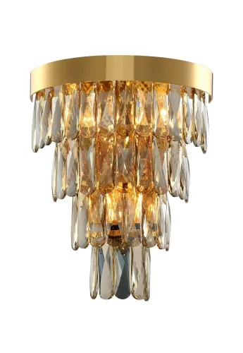 Бра ABIGAIL AP3 GOLD/AMBER Crystal Lux янтарный на 3 лампы, основание золотое в стиле классический  фото 2